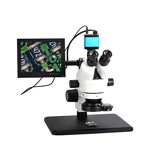HAYEAR 7X-45X Simul-Focal Trinocular Zoom Stereo Microscope...