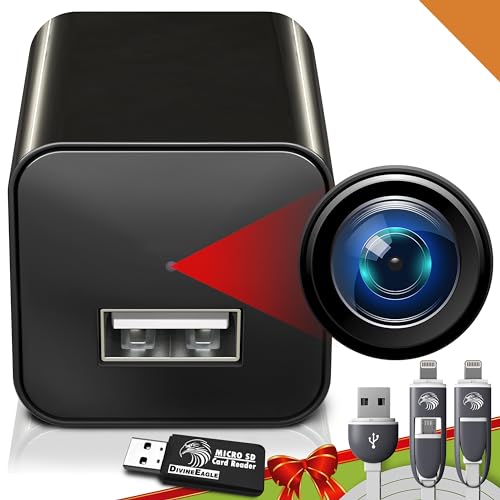 DIVINEEAGLE Mini Spy Camera Hidden Camera Charger - Premium...