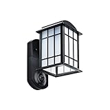 Maximus Video Security Camera and Outdoor Light - Craftsman Black - Compatible with Alexa