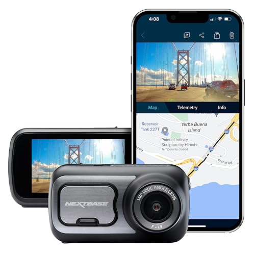 Nextbase 422GW Dash Cam Small with APP- Full 1440p/30fps...