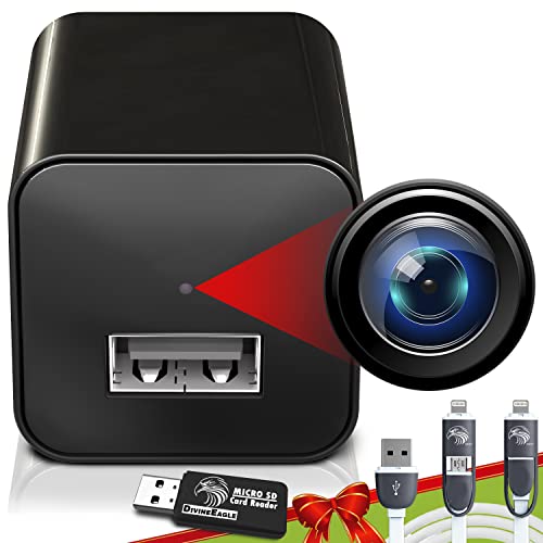 DIVINEEAGLE USB wall charger spy camera