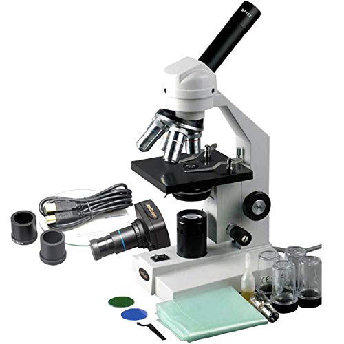 AmScope 40x-2000x Compound Microscope + 1.3MP USB Digital...