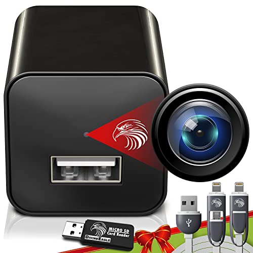 DIVINEEAGLE Mini Spy Camera Hidden Camera Charger | Secret...