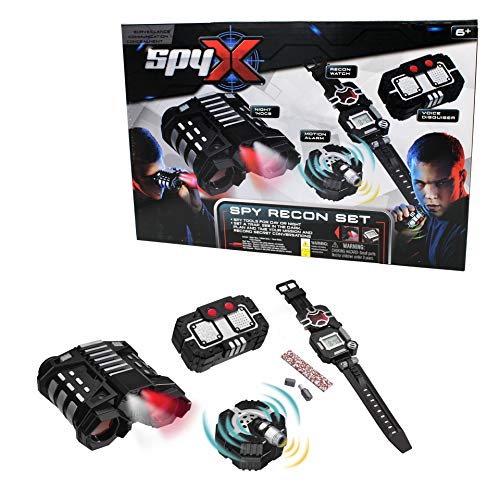 SpyX Recon Set - Includes Night Nocs + Voice Disguiser + Recon Watch + Motion Alarm. Perfect for...